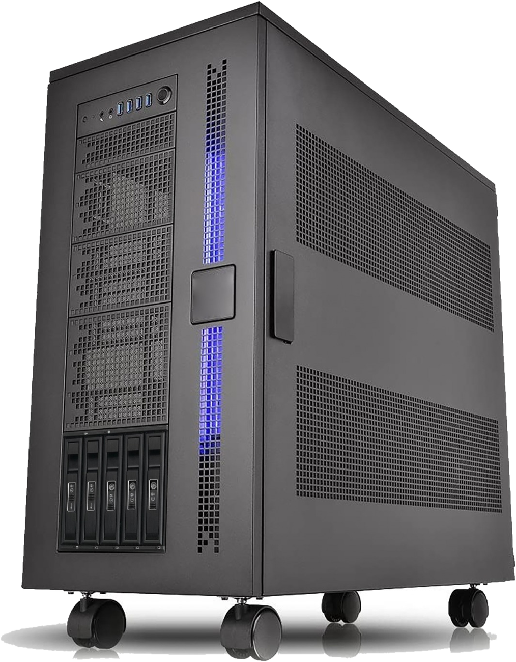 Field Forensic evidence server — large mobile tower chassis with hot-swap bays