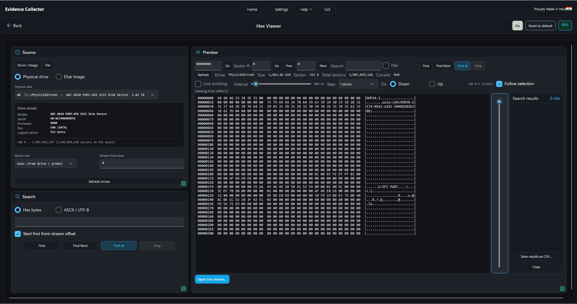 Hex Viewer workflow