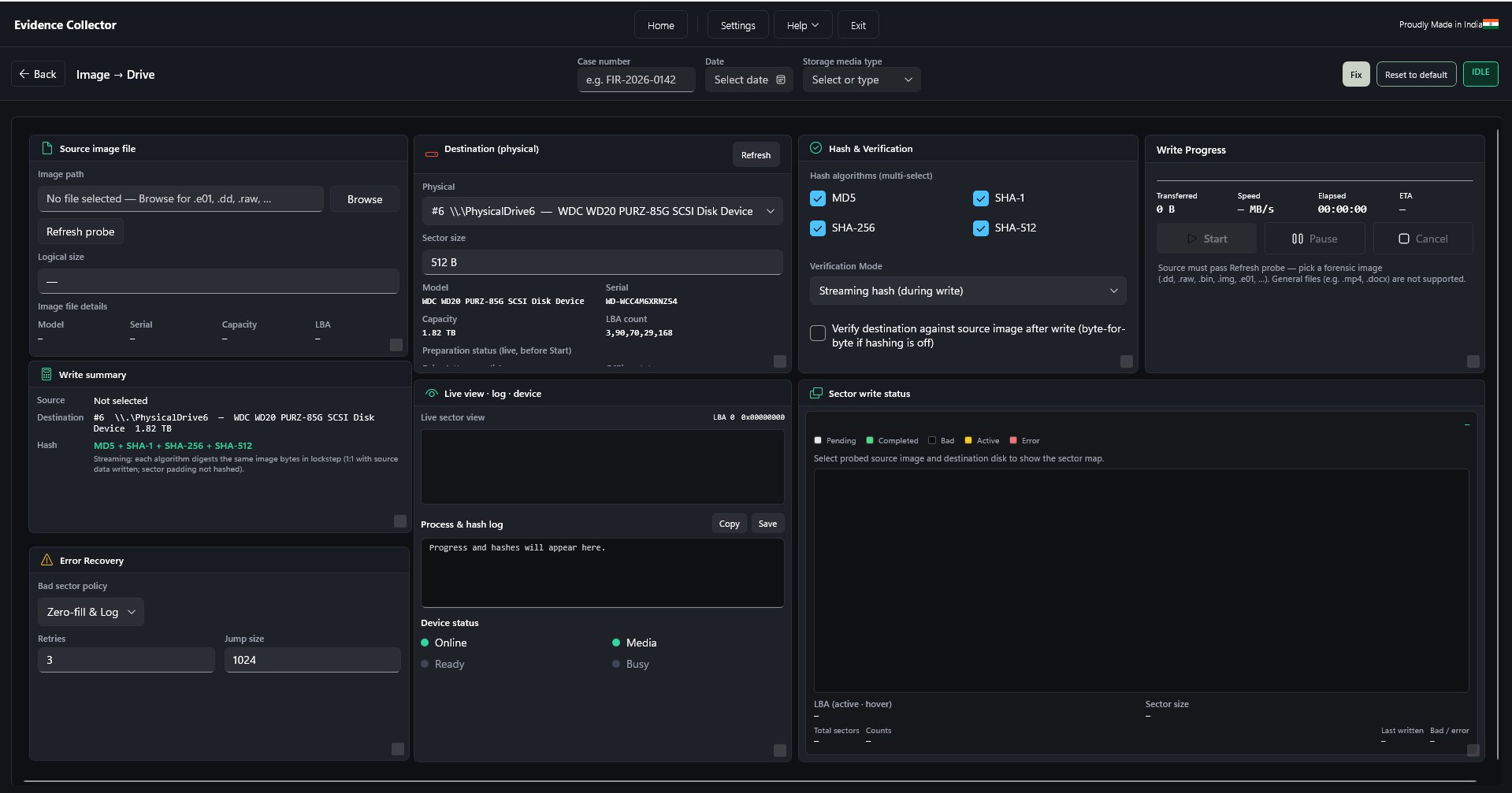 Image to Drive restore workflow