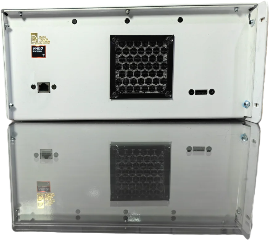 Field Forensic PRO-VN rear panel — AMD Ryzen 7, Gigabit Ethernet, HDMI and ventilation